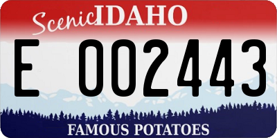 ID license plate E002443