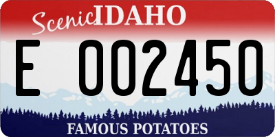 ID license plate E002450