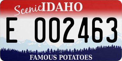 ID license plate E002463