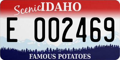 ID license plate E002469