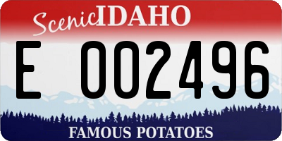 ID license plate E002496