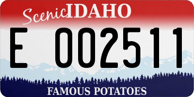 ID license plate E002511
