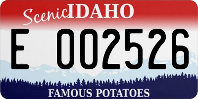 ID license plate E002526