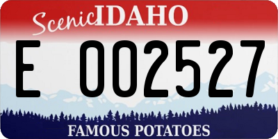 ID license plate E002527