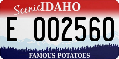 ID license plate E002560