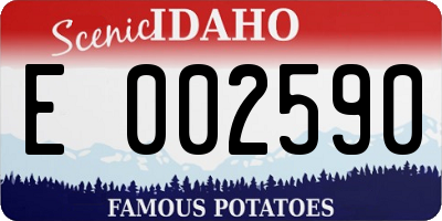 ID license plate E002590