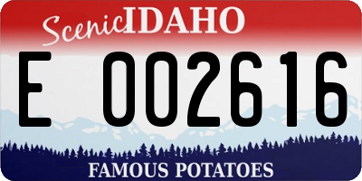 ID license plate E002616