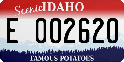 ID license plate E002620