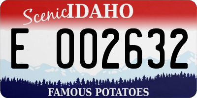 ID license plate E002632