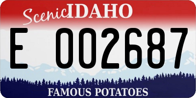 ID license plate E002687