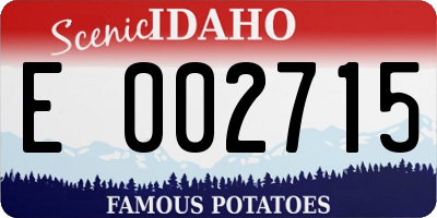 ID license plate E002715