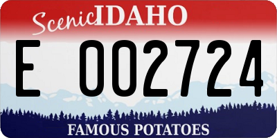 ID license plate E002724