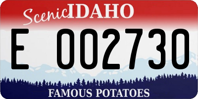 ID license plate E002730