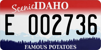 ID license plate E002736