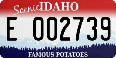 ID license plate E002739
