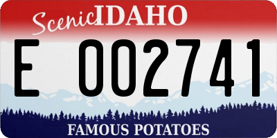 ID license plate E002741