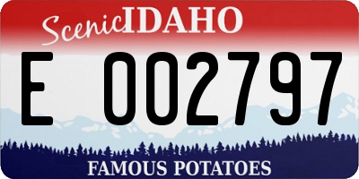ID license plate E002797