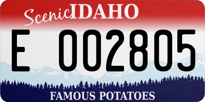 ID license plate E002805