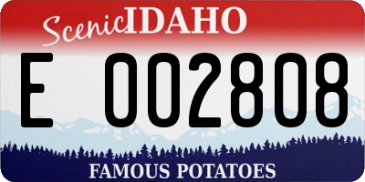 ID license plate E002808
