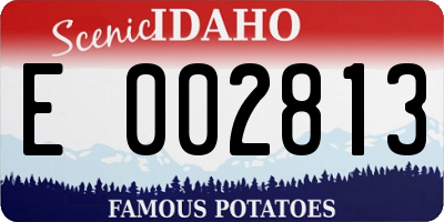 ID license plate E002813