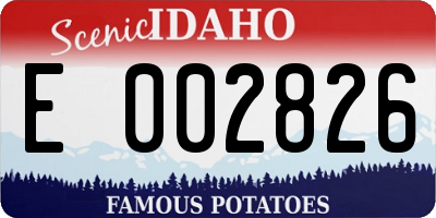 ID license plate E002826