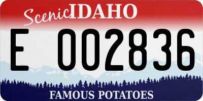 ID license plate E002836