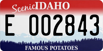 ID license plate E002843
