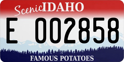 ID license plate E002858
