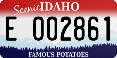 ID license plate E002861