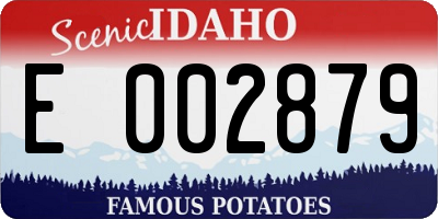 ID license plate E002879
