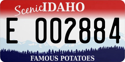 ID license plate E002884
