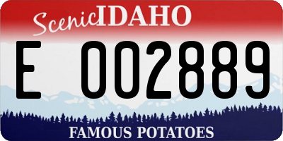 ID license plate E002889