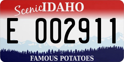 ID license plate E002911