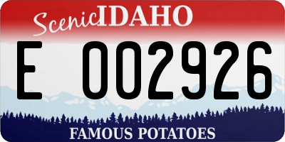 ID license plate E002926