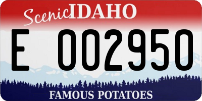 ID license plate E002950