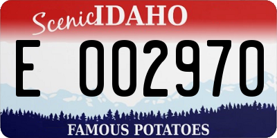 ID license plate E002970