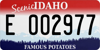 ID license plate E002977