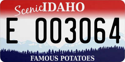 ID license plate E003064