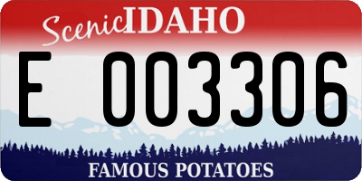 ID license plate E003306