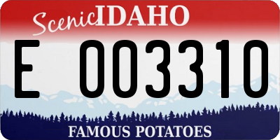ID license plate E003310