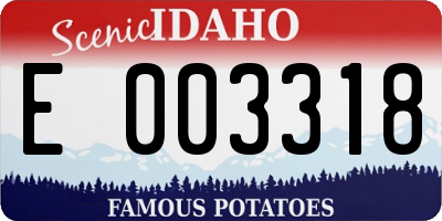 ID license plate E003318