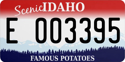 ID license plate E003395