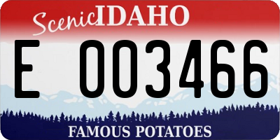 ID license plate E003466