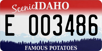 ID license plate E003486