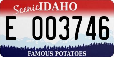 ID license plate E003746