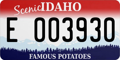 ID license plate E003930