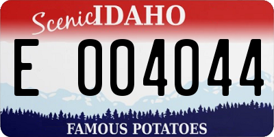 ID license plate E004044
