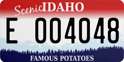 ID license plate E004048