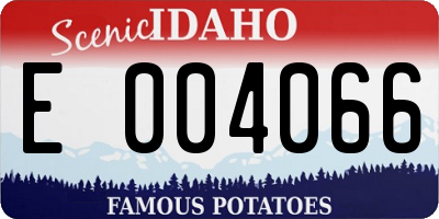 ID license plate E004066