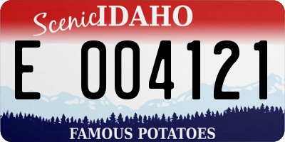 ID license plate E004121